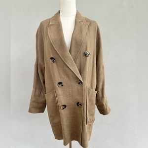 Zara Cotton Linen Coat